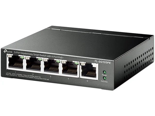 TP-Link TP-Link TL-SG105PE 5-port Gigabit PoE+ network switch 4×PoE 65W — product photo