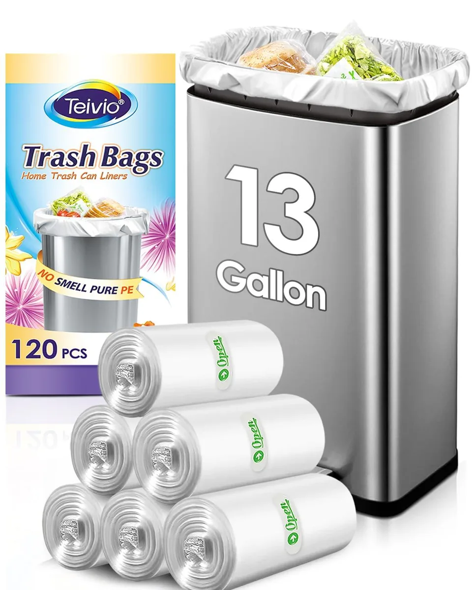 Baldwin 120pcs 50L Clear Garbage Bags — product photo