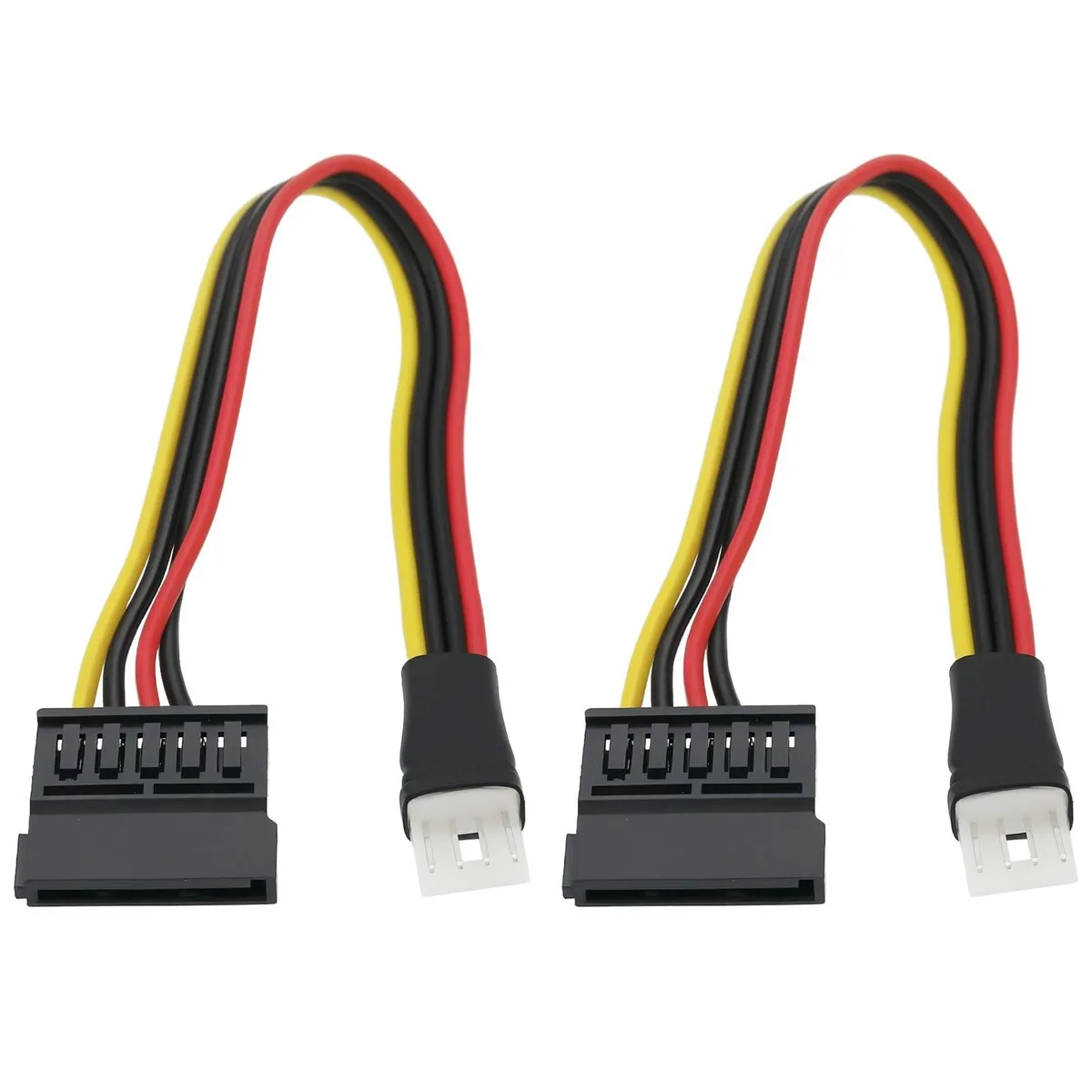  eMagTech 679-EL 4Pin Floppy Male to 15Pin SATA Female Adapter Cable 22cm 2pcs — product photo