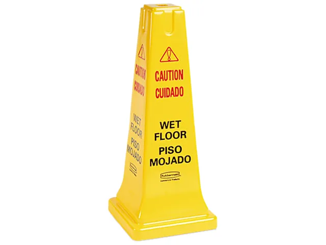 Rubbermaid Commercial Rubbermaid Commercial 6277-77 Four-Sided Wet Floor Safety Cone Yellow — product photo