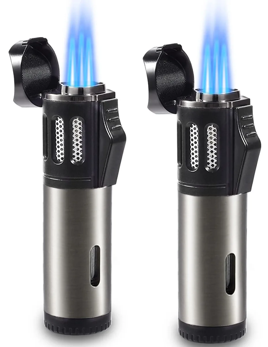  Urgrette Triple Jet Torch Lighter 2 Pack Gold Zinc .85 x .85 x 3.45 in .32 lb — product photo