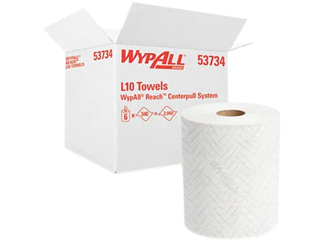 White center-pull paper towel roll 11 x 7 inches 340 sheets
