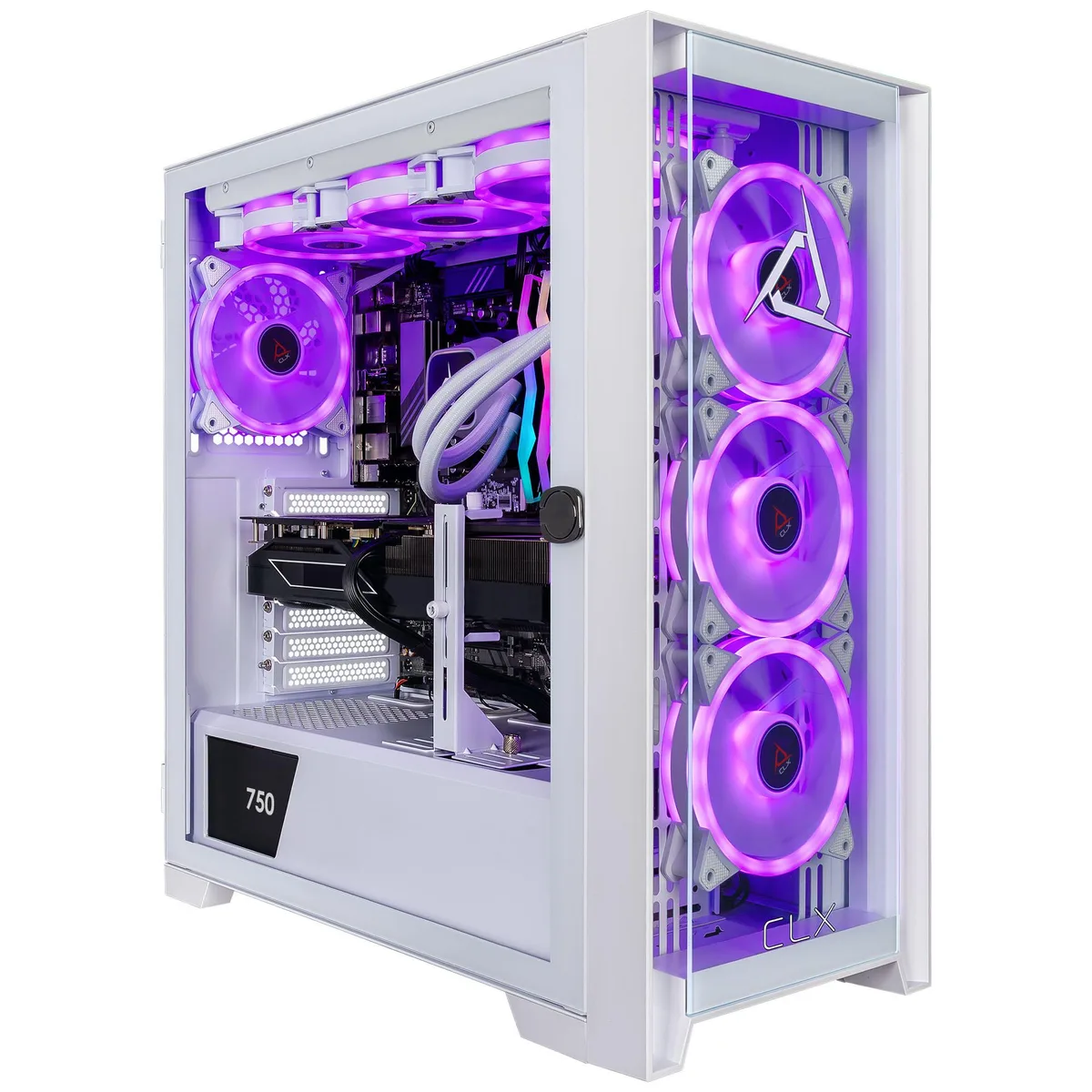 CLX Gaming CLX Gaming TGMSETRTU5303WM gaming PC Ryzen 9 9900X 32GB DDR5 RTX 5070 Ti 16GB 2TB NVMe — product photo