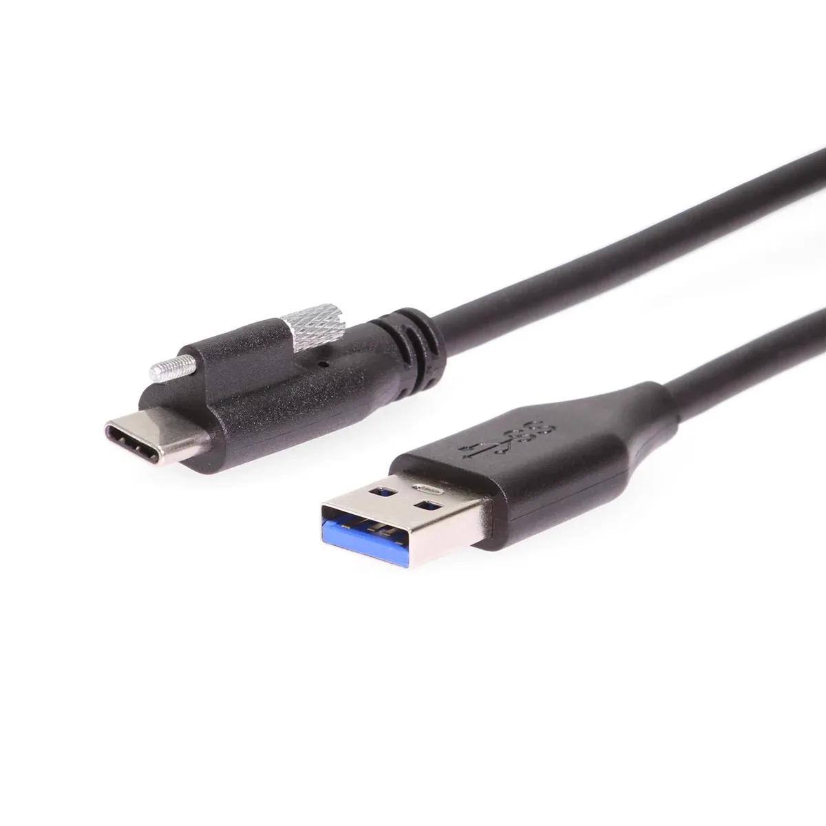 CoolGear CoolGear USB 3.2 Gen 1 Type-A to C Screw Lock Cable 0.5 m — product photo