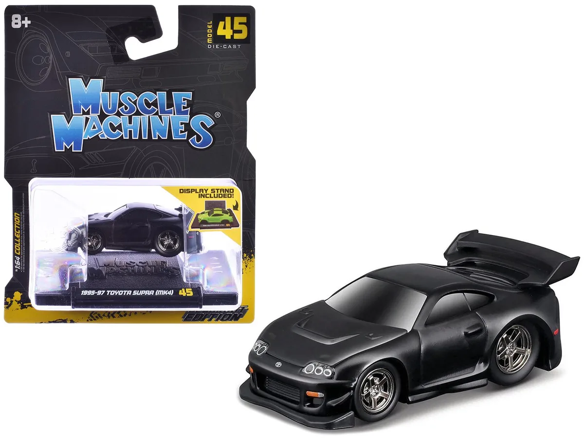 Muscle Machines Muscle Machines 1995-97 Toyota Supra MK4 Matt Black 1/64 Diecast Hobby Collectible — product photo