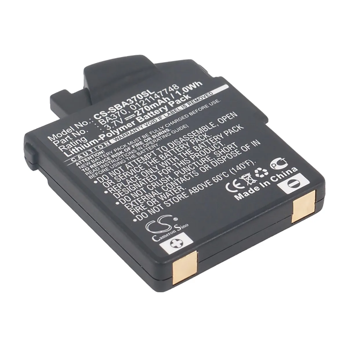 Centenex Electronics Centenex Electronics DS-CS-SBA370SL Li-Polymer battery 3.7V 270mAh 1.00Wh black — product photo