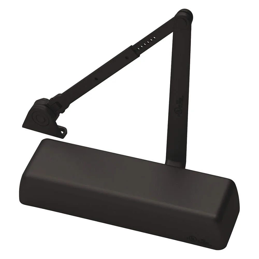 Dark bronze painted hydraulic door closer with parallel arm