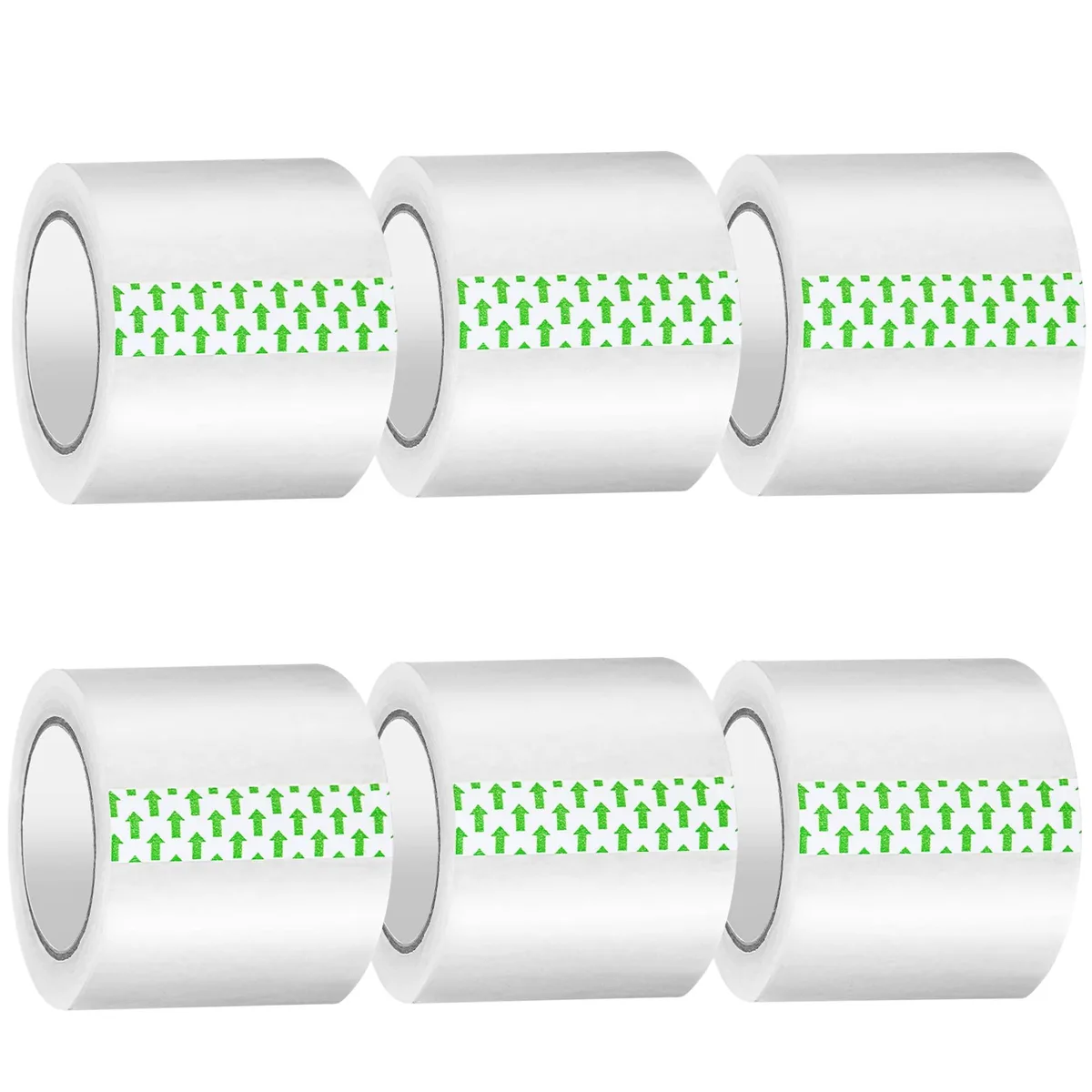  MJUNM Clear Packing Tape 2" x 25 yd 1.5" Core 6 Rolls — product photo