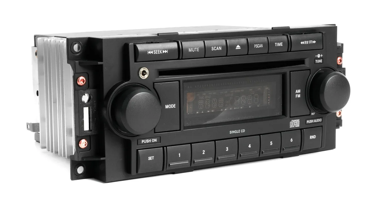 1 Factory Radio 1 Factory Radio P05091710AE AM FM CD Aux Receiver 2004-2010 — product photo