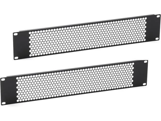 LORDWORLD LORDWORLD 2U Blank Rack Mount Panel Spacer with Venting 2PCS — product photo