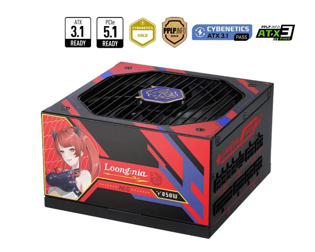 MSI MSI A850GLS MLG EDITION 850W power supply — product photo