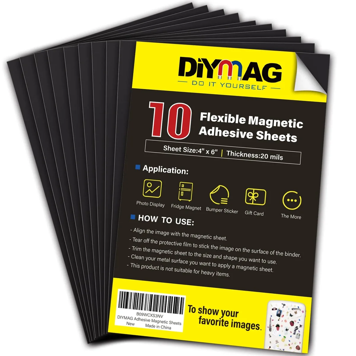  Avery AD-10 adhesive magnet sheets 4" x 6" 10 pack .02 in thick — product photo