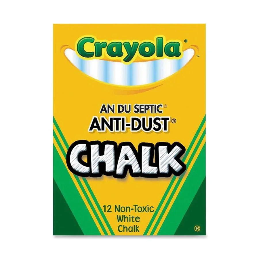 Crayola Crayola 501402 Anti-Dust Chalk White 12 Sticks educational supply — product photo