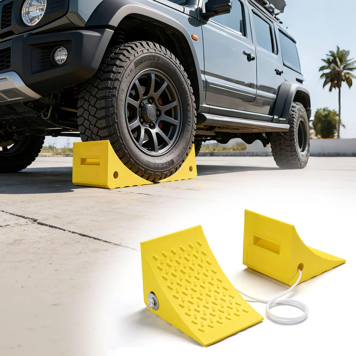Yescom USA, Inc. Yescom USA, Inc. 33WCK002-WC003-01 Wheel Chocks 66,000 lbs 9.060" H 9.840" W — product photo