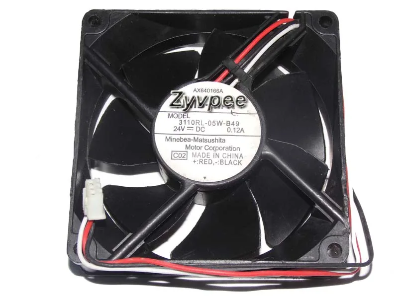 Zyvpee Zyvpee 3110RL-05W-B49 C02 80×25 mm 24 V 0.12 A 3-pin case fan — product photo