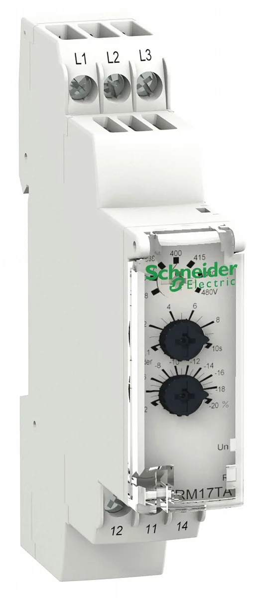 Schneider Electric Schneider Electric RM17TA00 3 Phase Monitor Relay SPDT 480VAC 6 Pin video accessory — product photo
