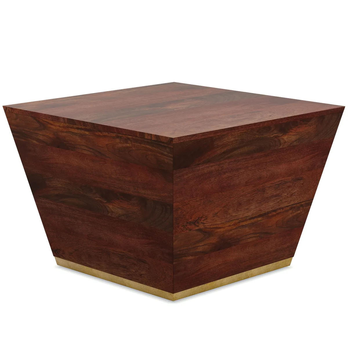tuphen tuphen Square Coffee Table Cognac Brown 28x28x18.5in — product photo