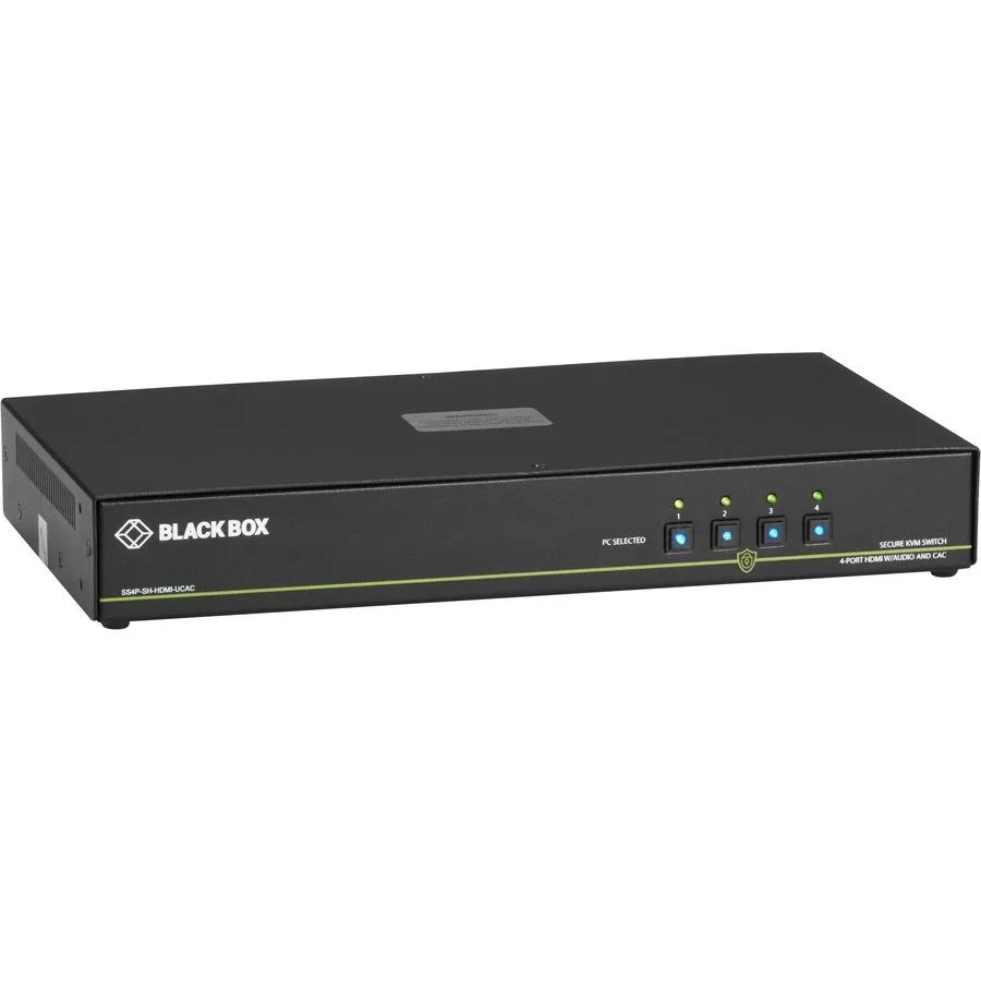 Black Box Corporation Black Box Secure NIAP 3.0 KVM Switch HDMI 4K 60 4-Port CAC — product photo
