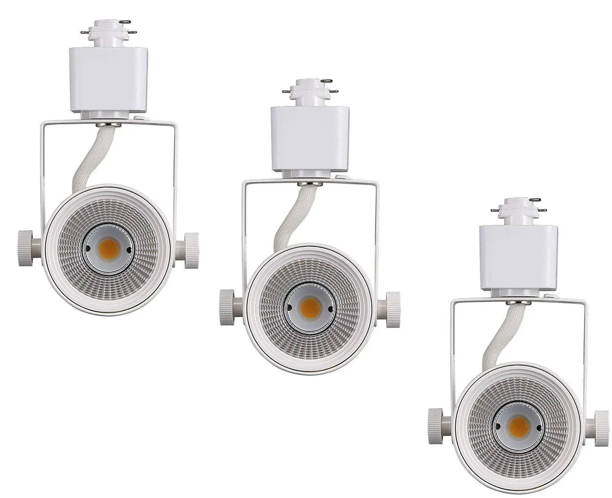  CLOUDY BAY Halo Type 8W Dimmable LED Track Light 5000K 40° White 3 Pack — product photo