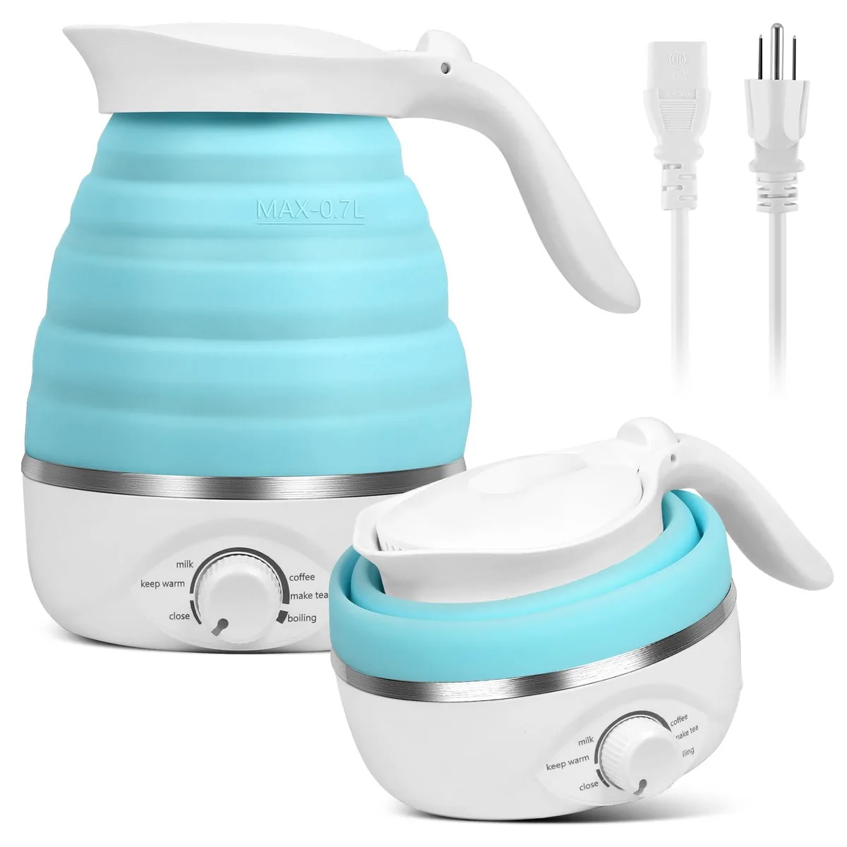  Xfbaozxy FS-05 700ml 110V 850W foldable electric kettle blue — product photo