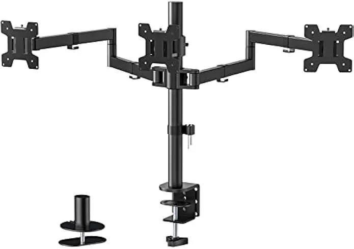 TAURKENAM TAURKENAM Triple Monitor Stand 3 Screens 27 inch 22 lbs VESA 75 100 Black — product photo