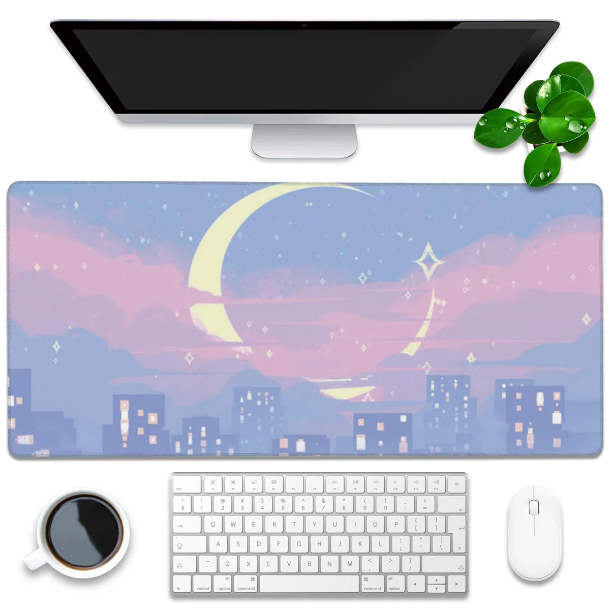  KOAIWPAE ASDF-4090PAD01 Extended Mouse Pad 35.4"x15.7" Moon Night Scene — product photo