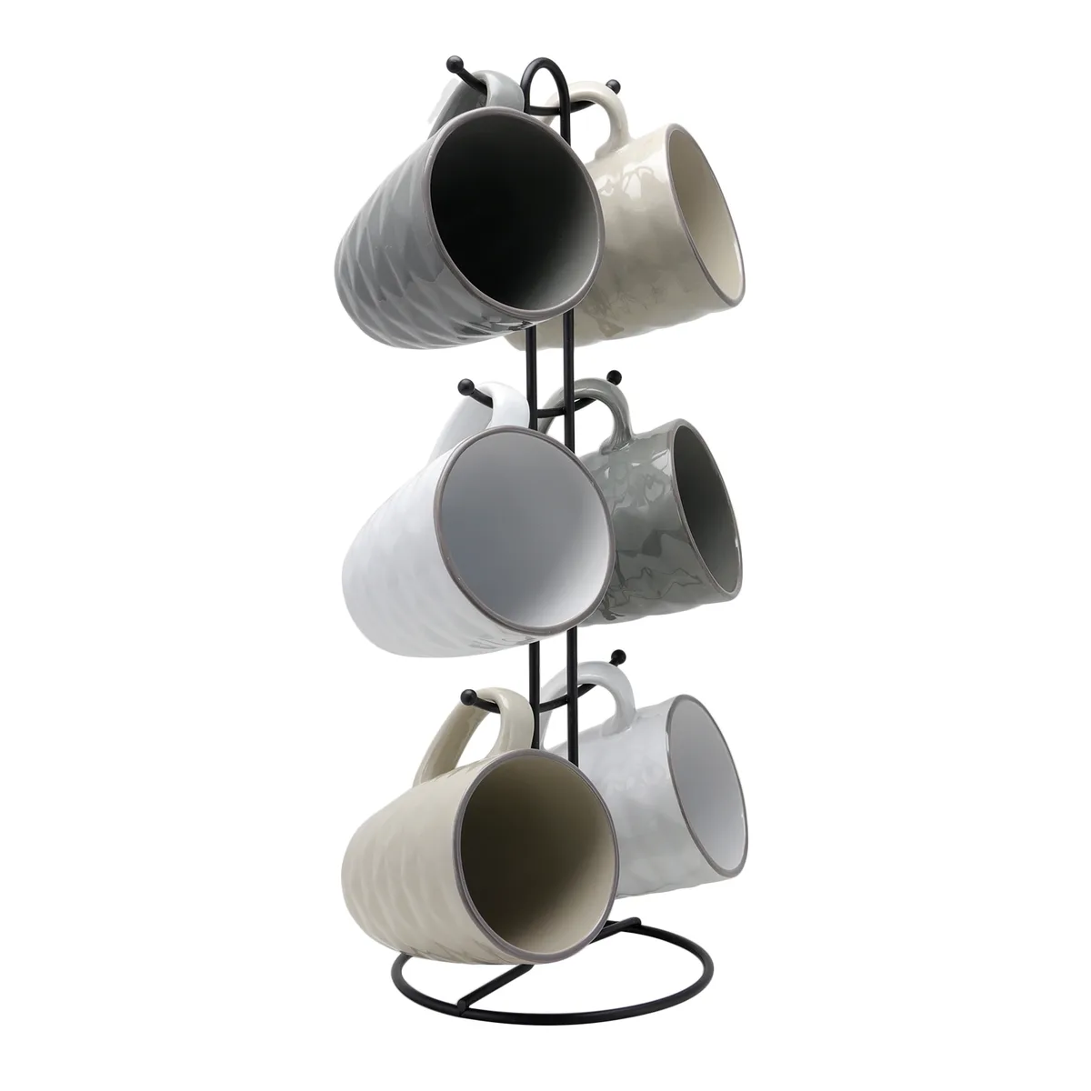 Elama Elama Tahitian Waves 6-Piece 12 oz Mug Set with Stand EL-TAHITIANWAVES — product photo