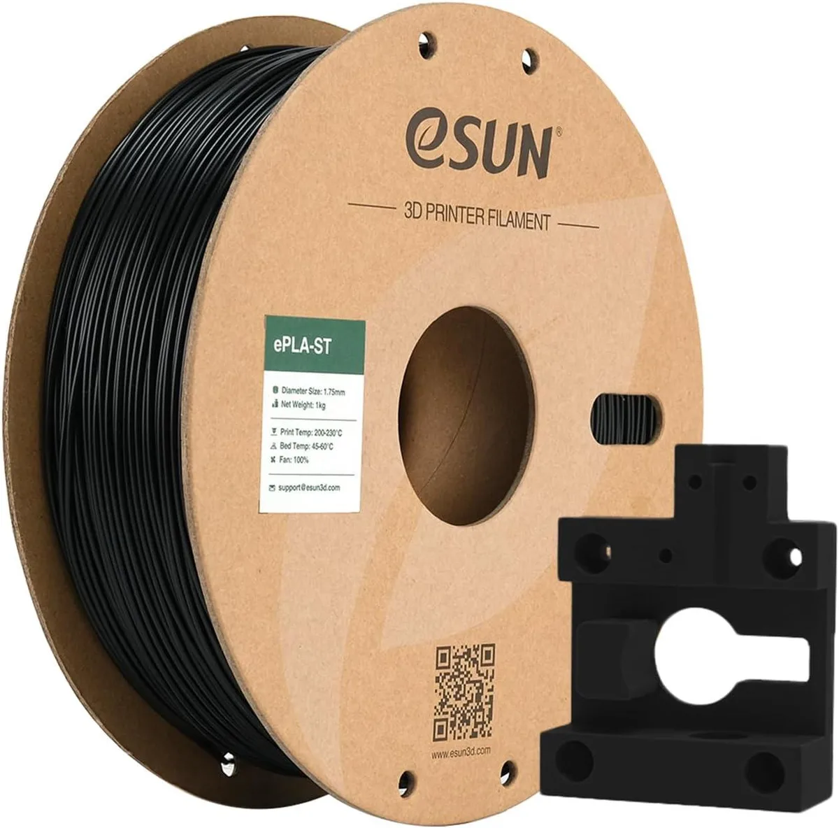 eSUN eSUN Super Tough PLA Filament 1.75mm 1kg Black PLA-ST +/- 0.05mm — product photo