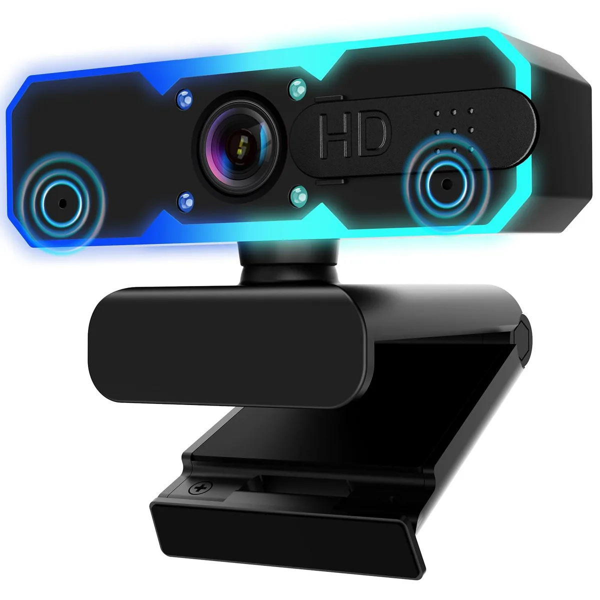  DJI H782 1080p 60FPS USB 2.0 webcam with microphone, fill light, autofocus, 1.7m cable — product photo