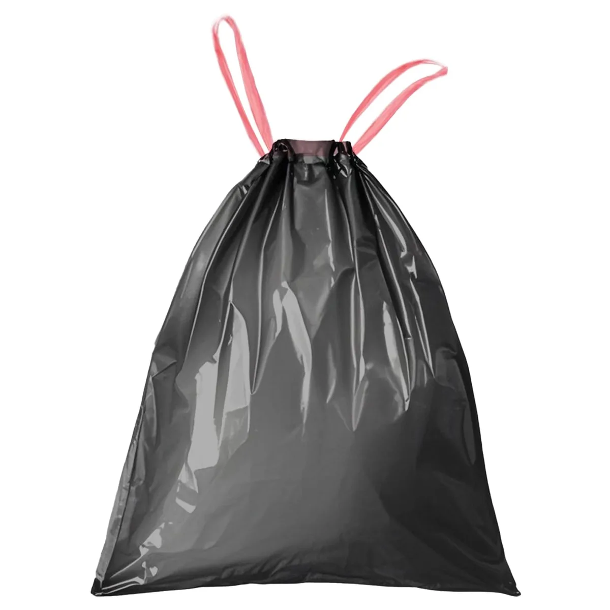 Roll of 83 black drawstring trash bags 43x46cm