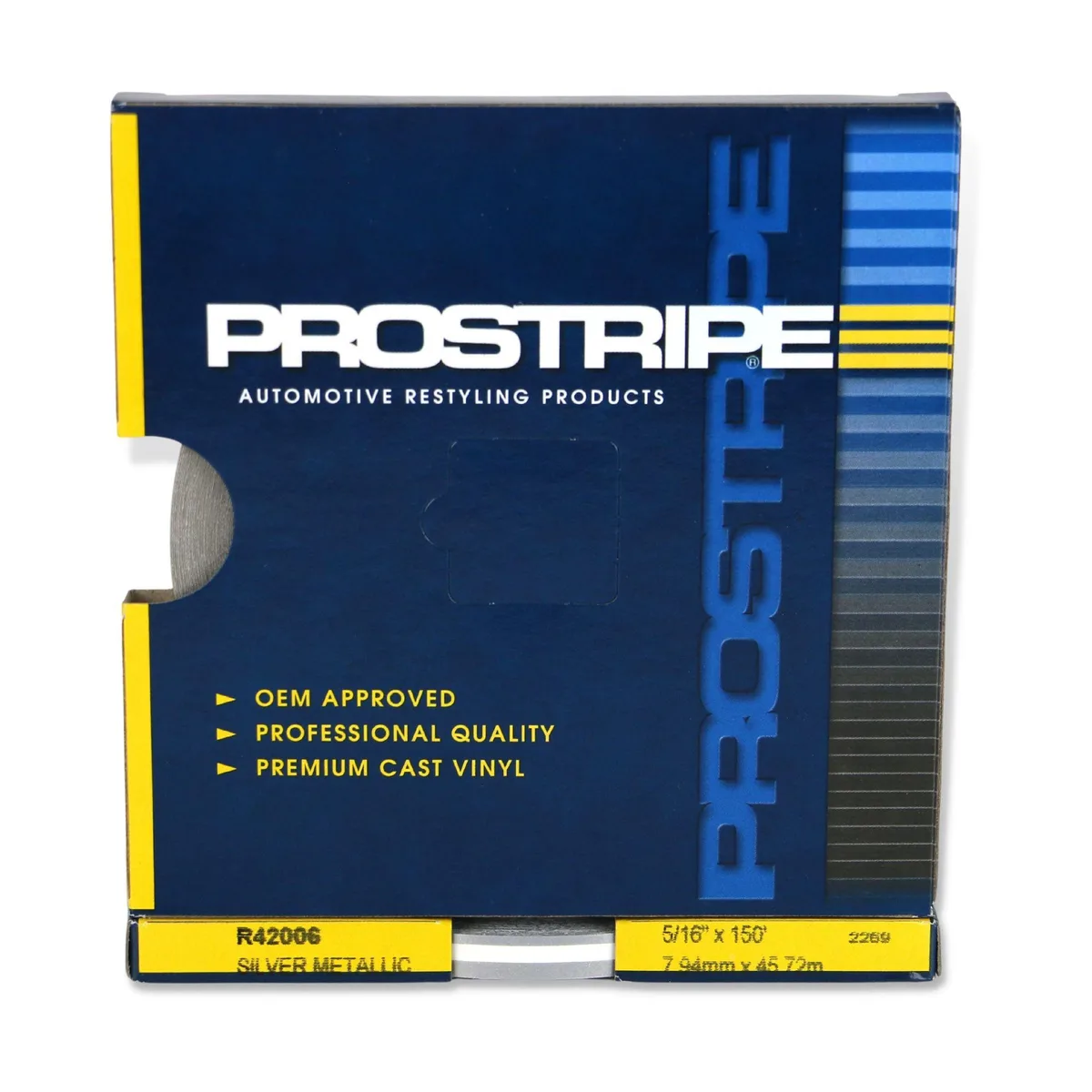 Silver metallic double-stripe pinstriping tape roll 5/16 inch wide