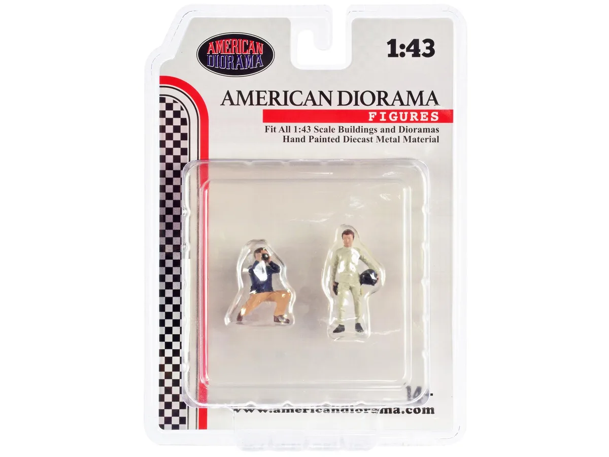 American Diorama American Diorama "Race Day" Two Diecast Figures Set 1 1/43 Scale — product photo