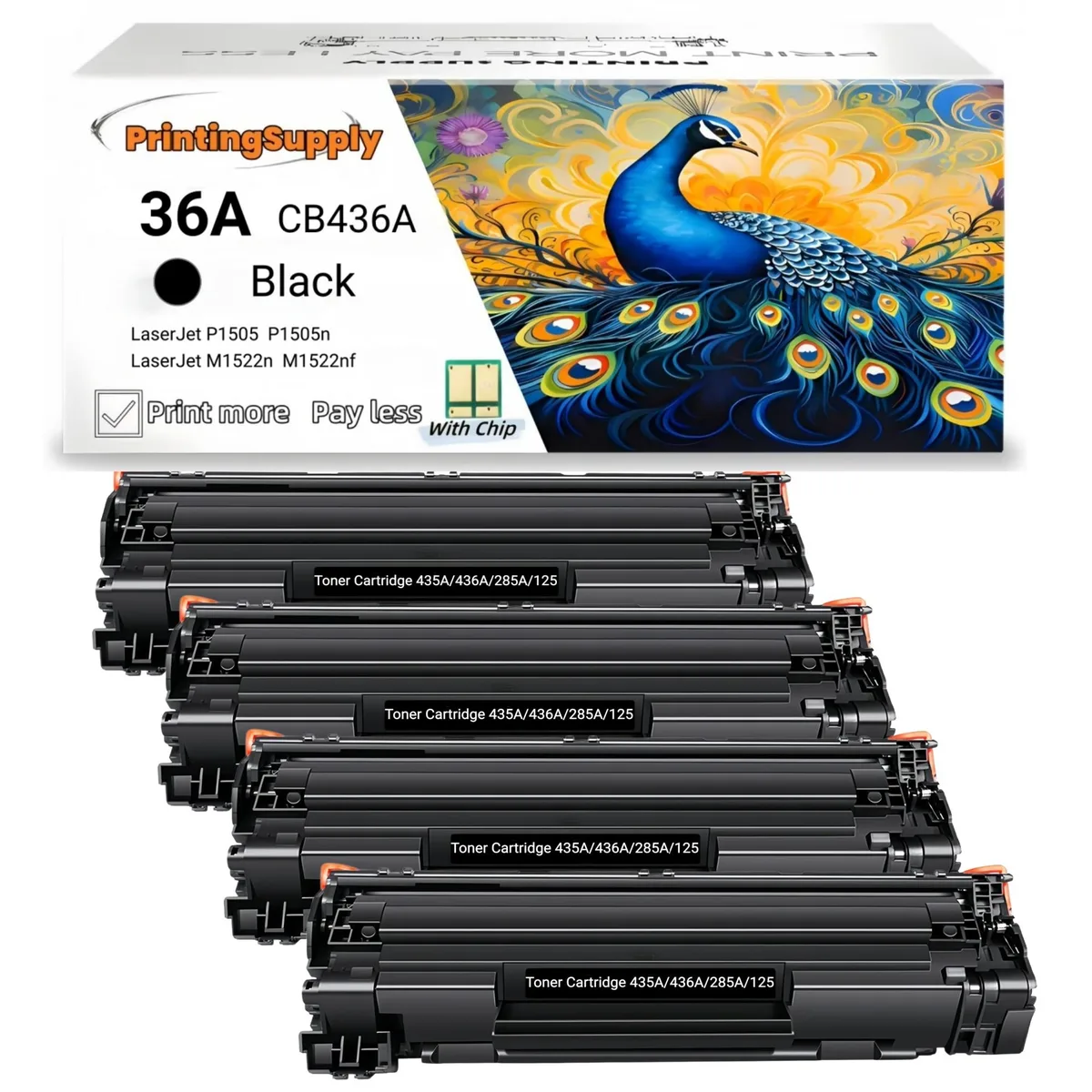 Ninestar Technology Ninestar Technology 36A toner cartridge 4 pack black — product photo