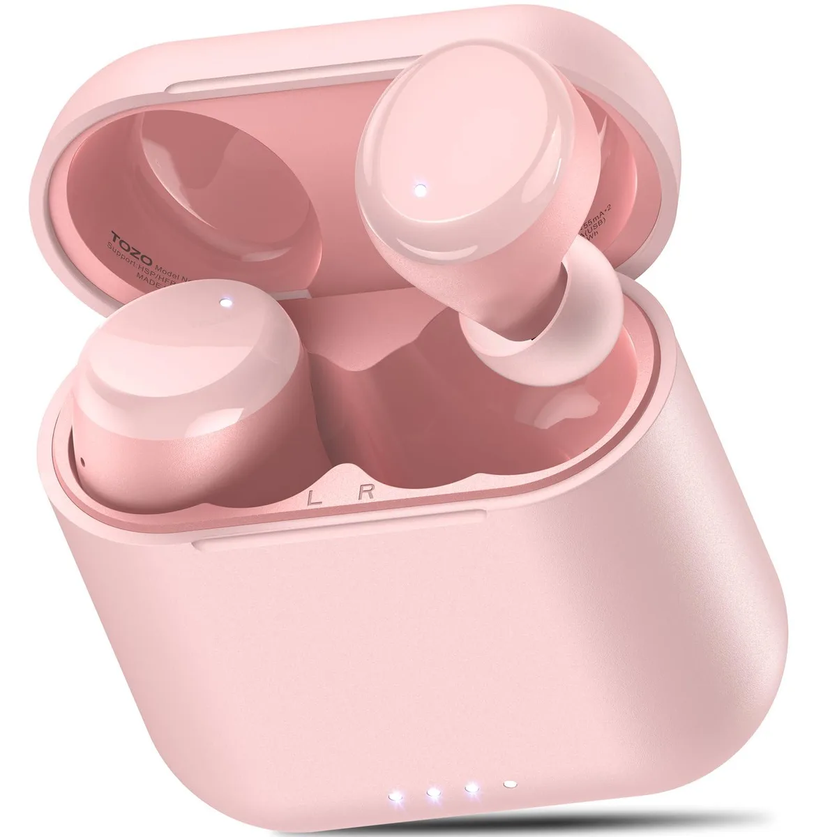 TOZO Store TOZO Store T6 Mini Wireless Earbuds Bluetooth 5.3 Matte Pink Headphones — product photo