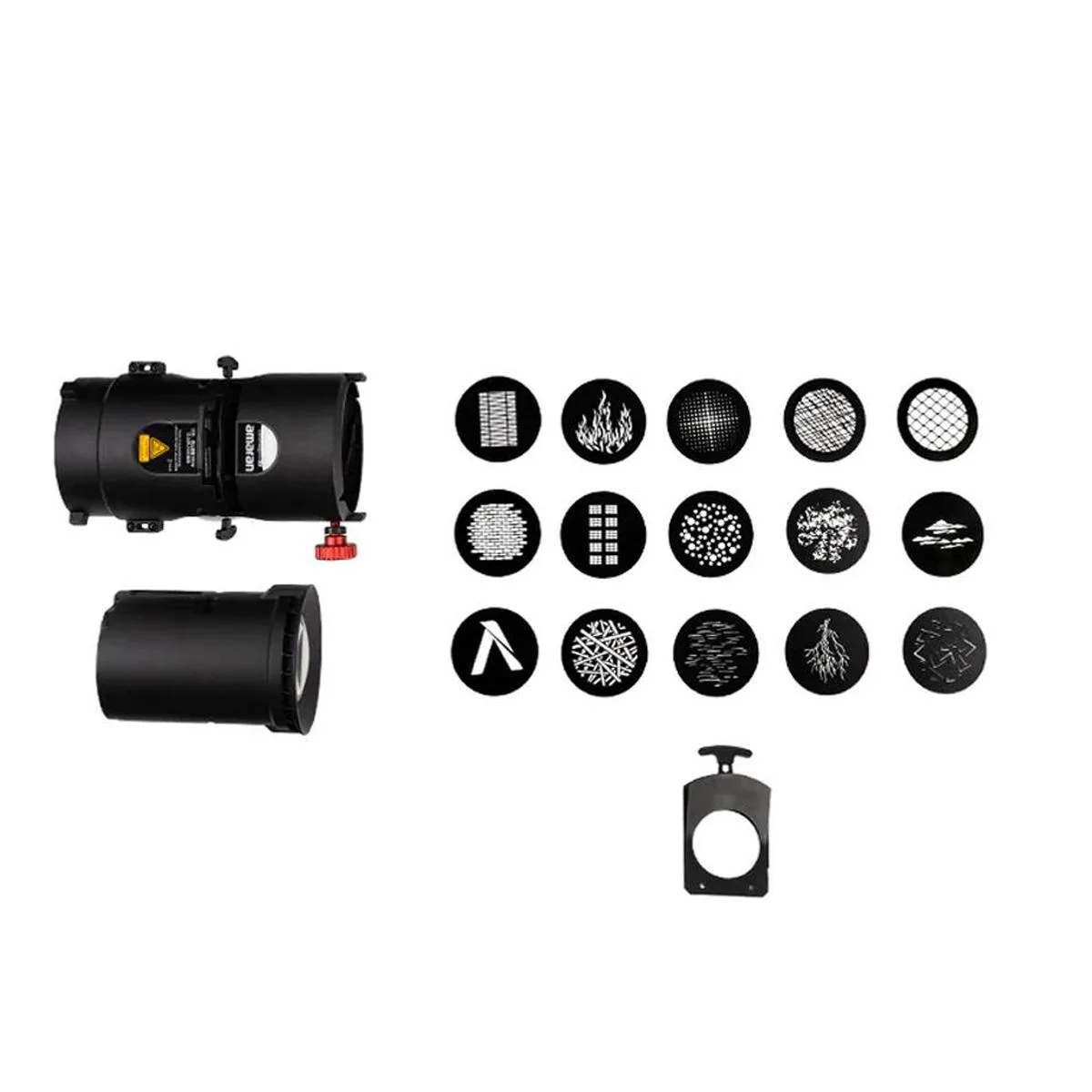 Amatan Spotlight SE projection lens kit with 36 degree lens and 15 gobos
