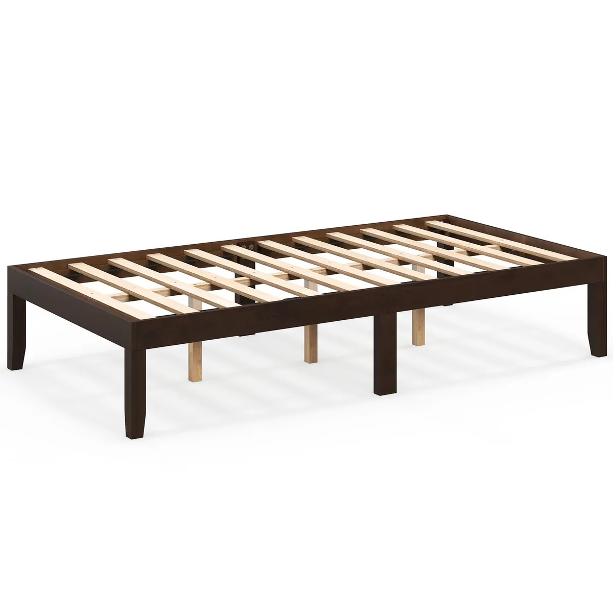 SlickBlue SlickBlue Twin Platform Bed 14 Inch Espresso 12 Slats — product photo