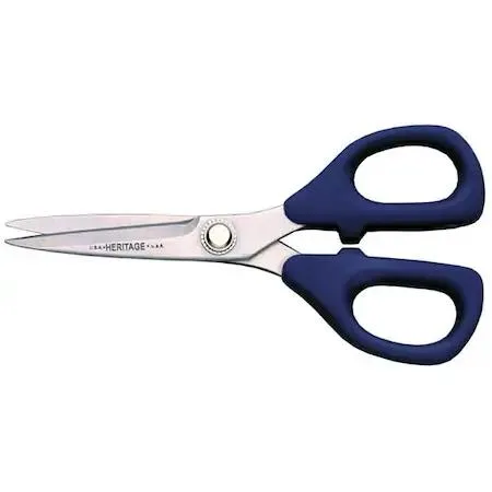 Transparent plastic handle straight trimmer with stainless steel blades