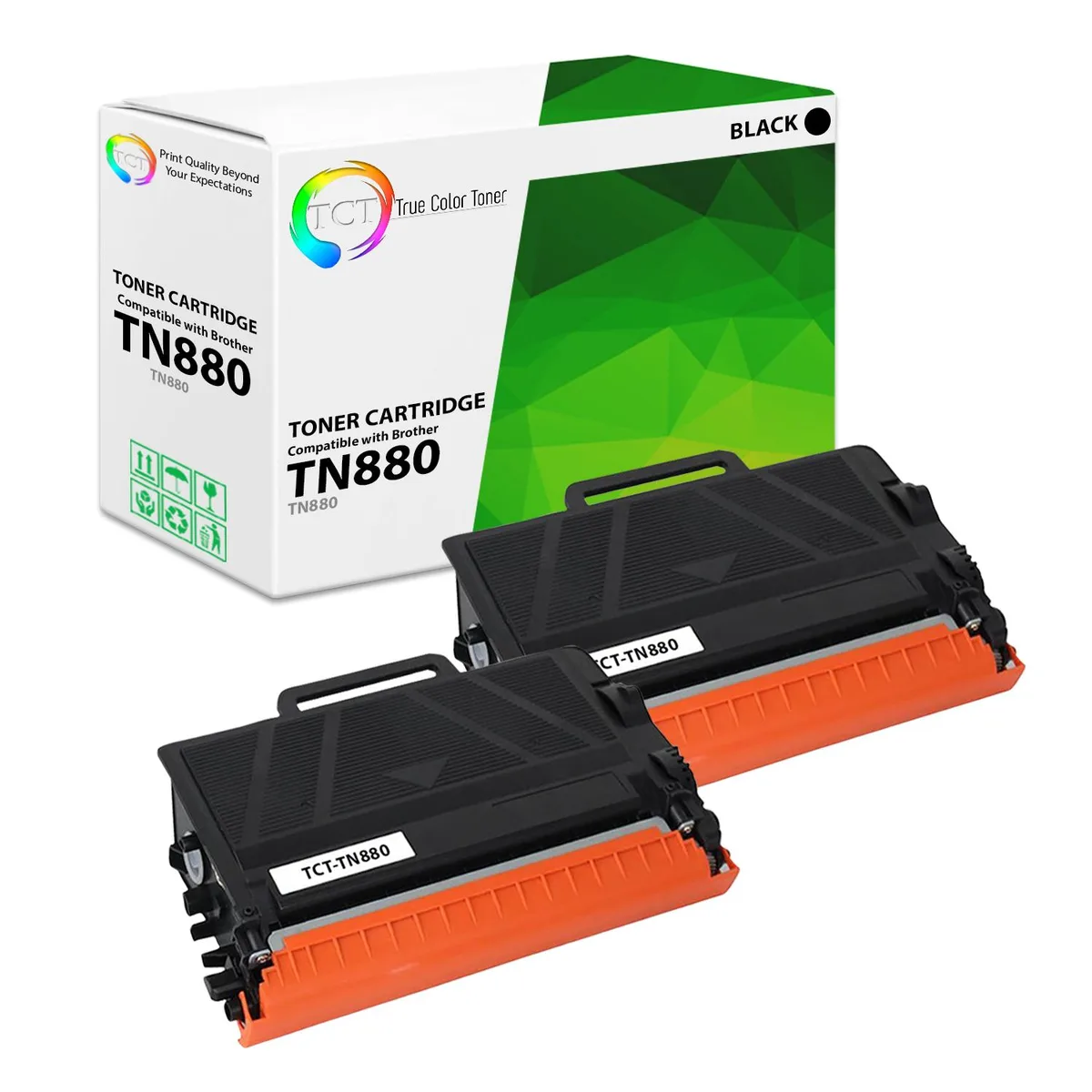 True Color Toner True Color Toner TN880 2 Pack Black Toner Cartridge 12000 Pages — product photo