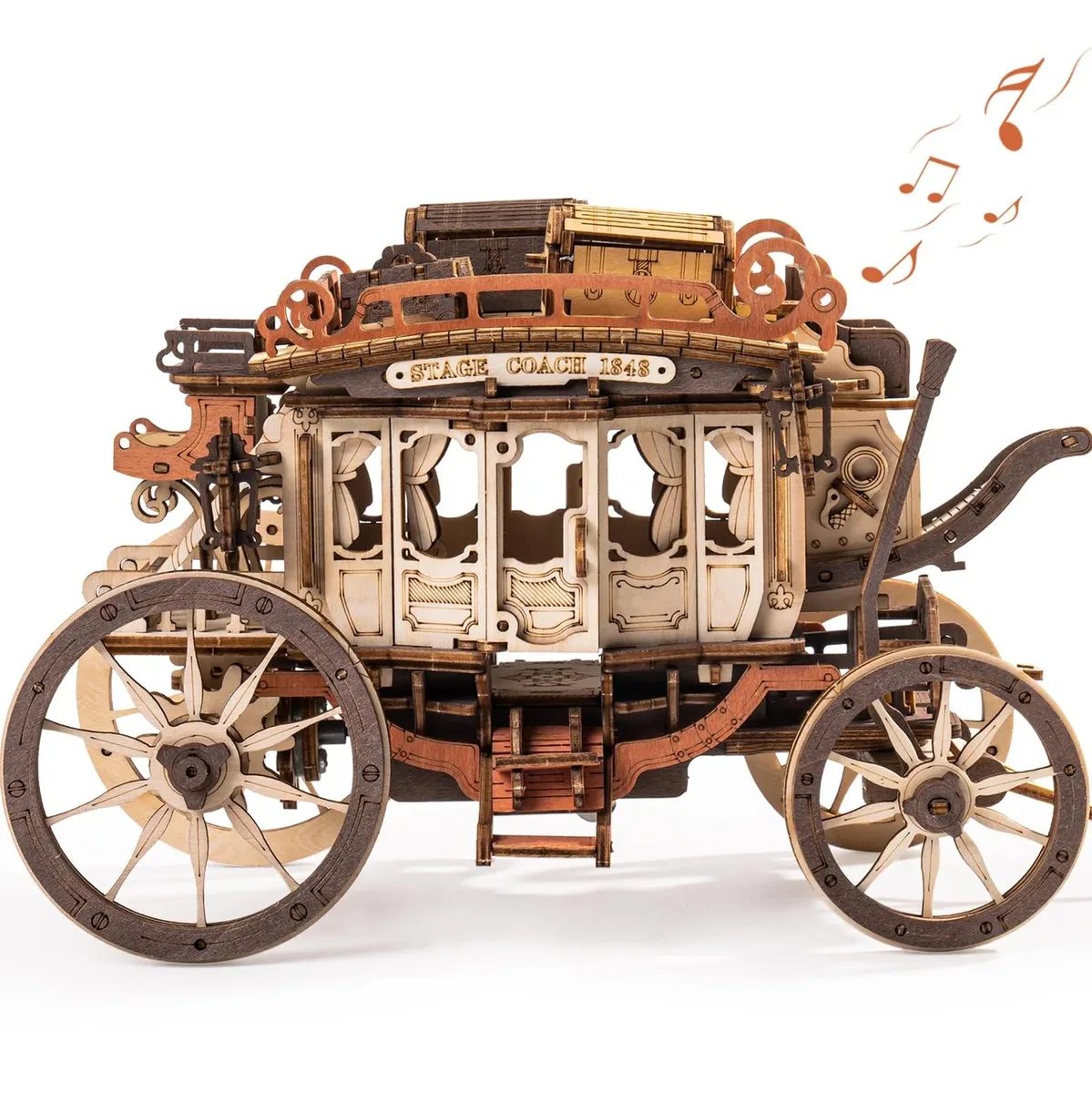 ROKR ROKR AMKA1 Stagecoach Music Box Stem Toy 14+ 5.7 in — product photo