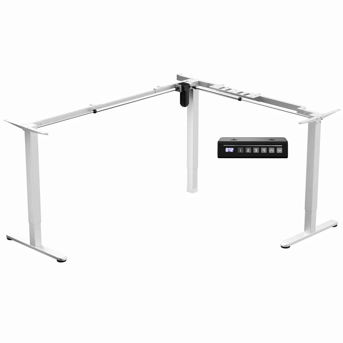 VIVO VIVO White Large Electric Single Motor Corner Desk Frame office furniture — product photo