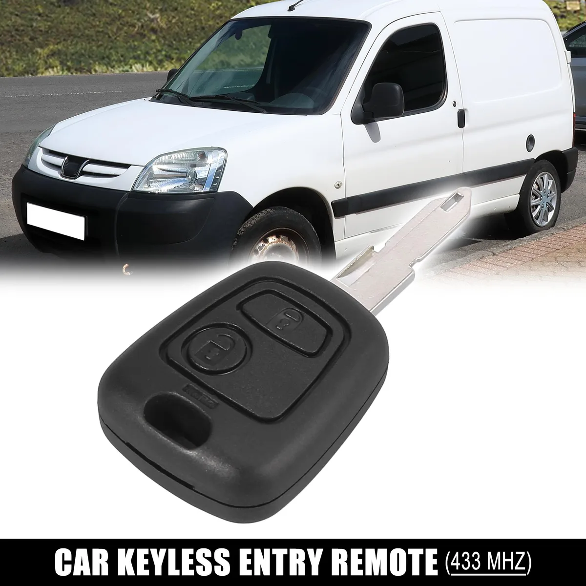 Unique-Bargains Unique-Bargains Replacement Key Fob 433MHz for Peugeot 206 2001-2021 — product photo