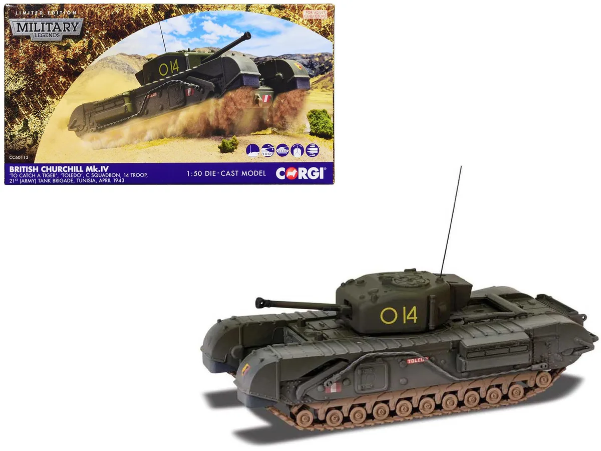 Corgi Corgi Churchill Mk.IV "To Catch a Tiger" 1/50 Diecast 1943 — product photo