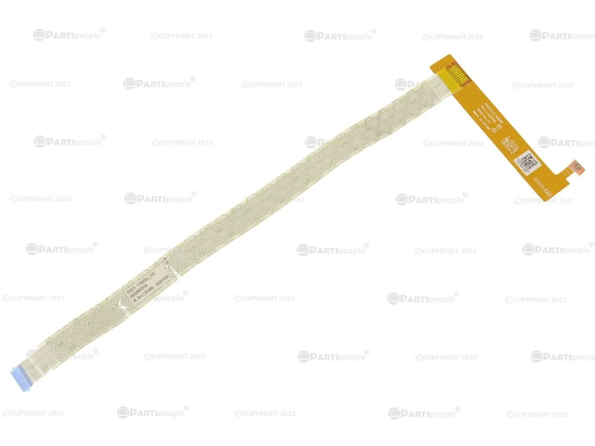 Flat orange ribbon cable with connectors at both ends