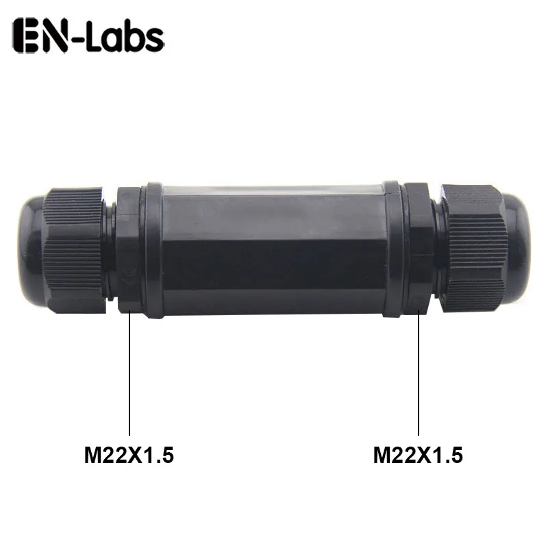 EN-Labs EN-Labs RJ45COUPLERWO Waterproof RJ45 Coupler Cat7 Cat6 Cat5e M22x1.5 — product photo