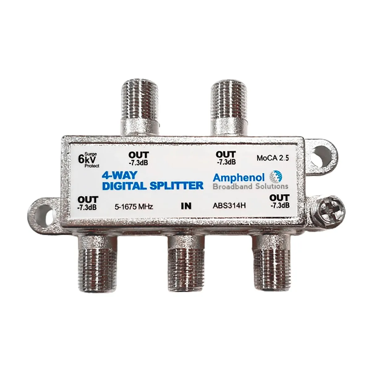 Amphenol Amphenol 4-Way MoCA 2.5 Coaxial Splitter 1675 MHz ABS314H — product photo