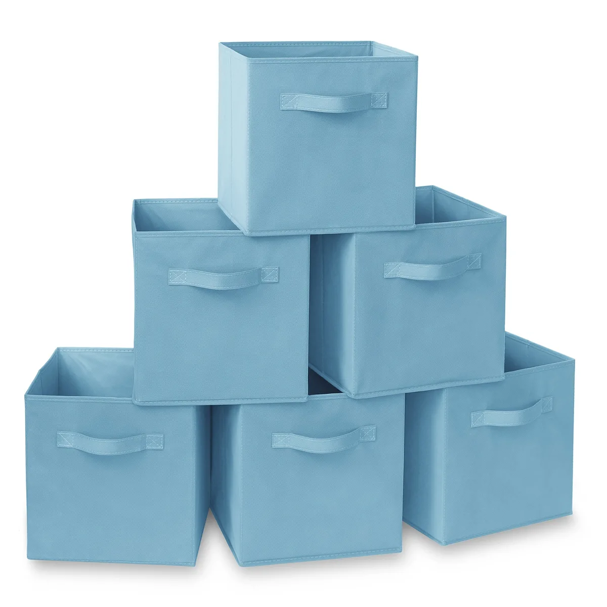 Casafield Casafield 6-Pack Fabric Storage Cubes Baby Blue 10.5x10.5x11in — product photo