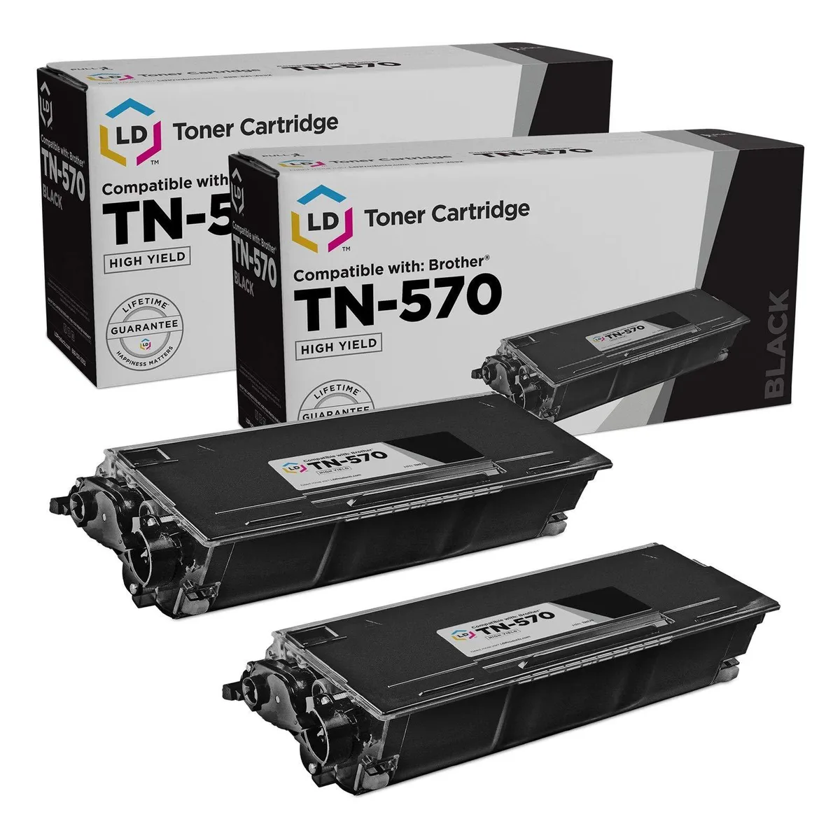 LD Products LD Products Compatible Toner Cartridge for Brother TN570 High Yield Black 2-Pack — product photo