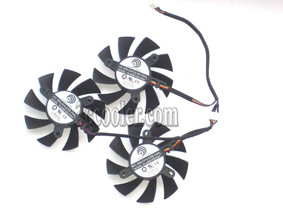 OEM Industries OEM Industries PLA08015D12HH 12V .35A 4-pin fan only black 3 pack — product photo