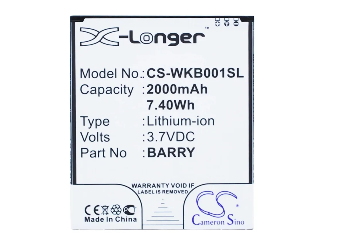 Small rectangular replacement battery for Barry Dual SIM phone