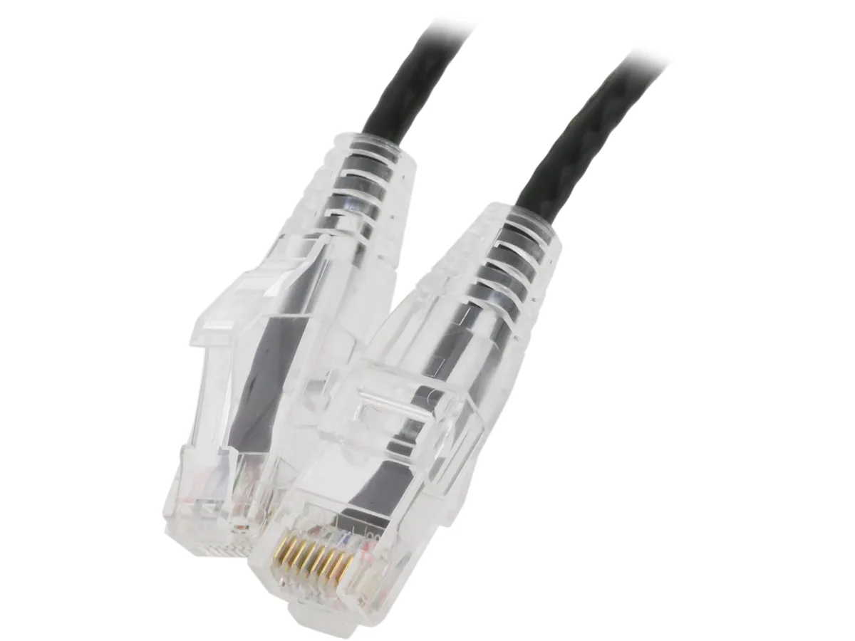 Nippon Labs Nippon Labs SLCAT6-28-15BK network ethernet cable 28 AWG 15 ft Cat 6 550Mhz Black — product photo